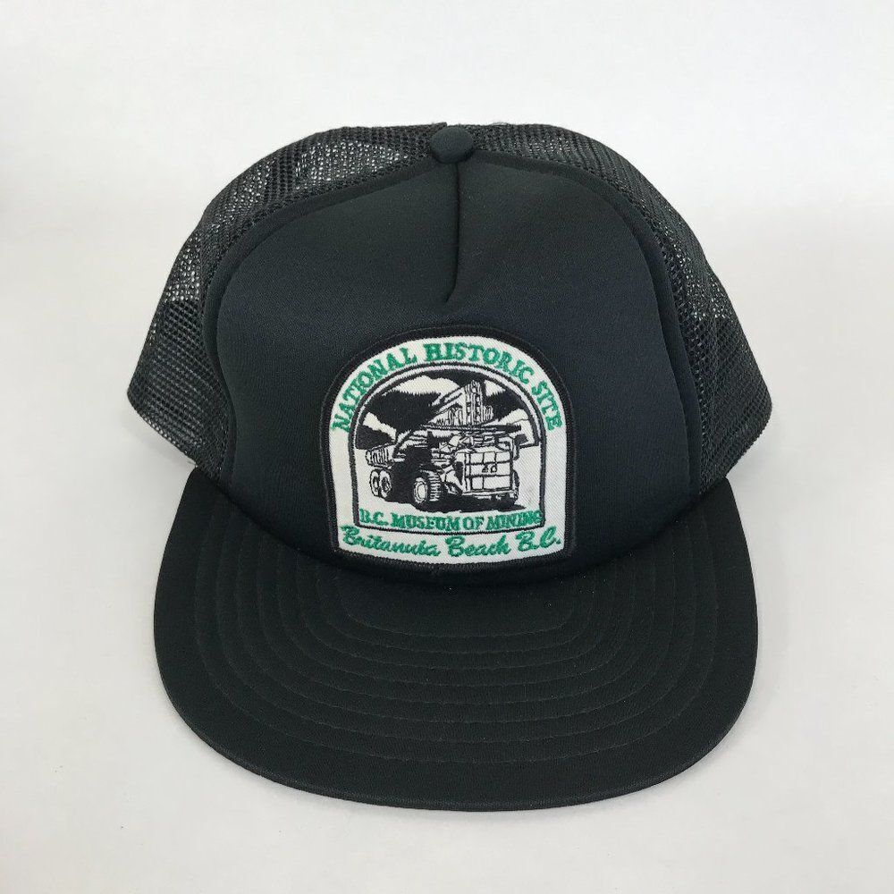 Vintage Snapback Mesh Trucker Hat Adjustable Black Canada Museum Of Mining